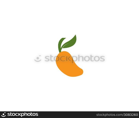 Mango flat image logo vector template illustration design