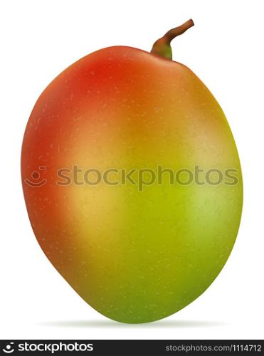 mango fresh ripe exotic fruit vector illustration isolated on white background