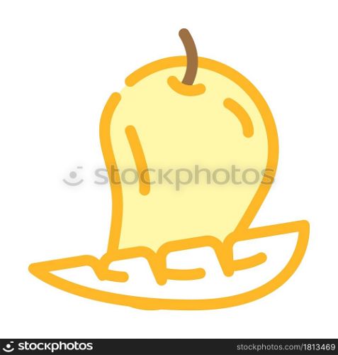 mango fruit color icon vector. mango fruit sign. isolated symbol illustration. mango fruit color icon vector illustration