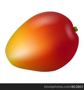 Mango fruit icon. Realistic illustration of mango fruit vector icon for web design. Mango fruit icon, realistic style
