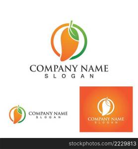Mango fruit juice logo  icon illustration design
