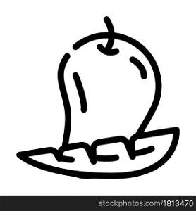 mango fruit line icon vector. mango fruit sign. isolated contour symbol black illustration. mango fruit line icon vector illustration