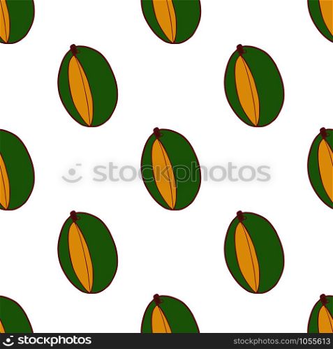 Mango Fruit seamless pattern, great design for any purposes. Hand drawn fabric texture pattern. Healthy food background. Vector flat style summer graphic. On white background.. Mango Fruit seamless pattern