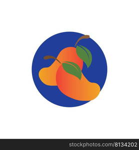 mango fruit vector illustration logo icon