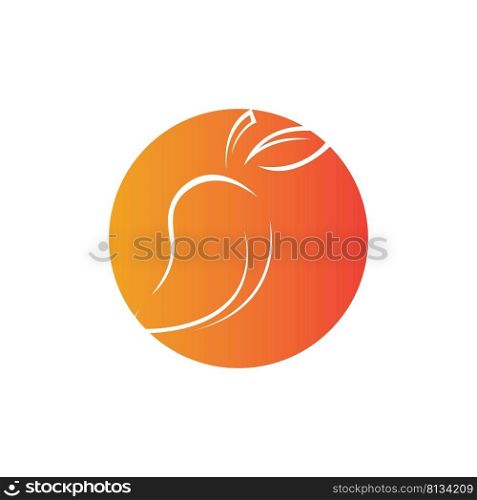 mango fruit vector illustration logo icon
