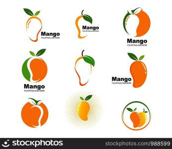 mango fruit vector illustration logo icon