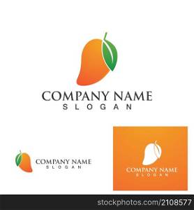 Mango fruits fresh logo and symbol