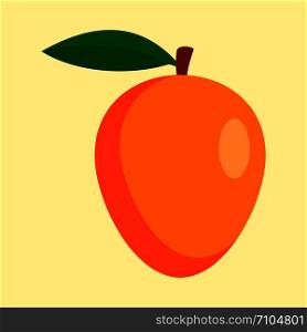 Mango icon. Flat illustration of mango vector icon for web design. Mango icon, flat style