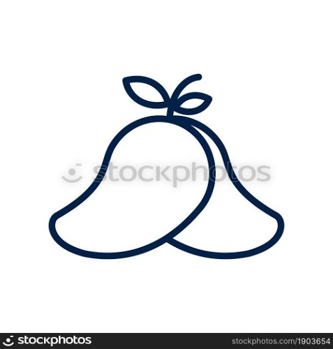Mango icon logo template isolated on white background.