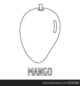 Mango icon. Outline illustration of mango vector icon for web. Mango icon, outline style.