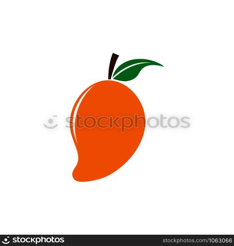 Mango in flat style. Mango vector logo. Mango icon