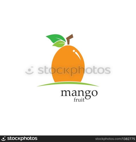 Mango in flat style. Mango vector logo. Mango icon.