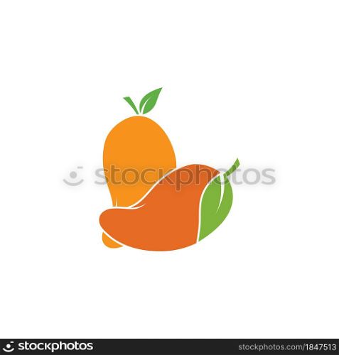 Mango in flat style. Mango vector logo. Mango icon