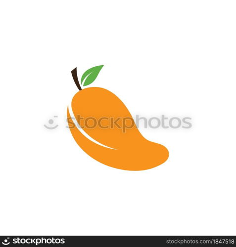 Mango in flat style. Mango vector logo. Mango icon