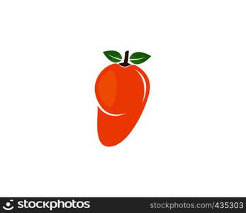 Mango in flat style. Mango vector logo. Mango icon.