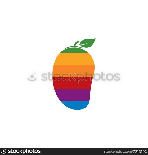 mango rainbow logo template vector icon illustration design