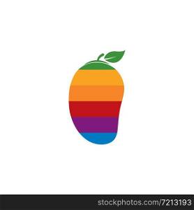 mango rainbow logo template vector icon illustration design