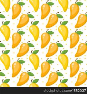 Mango seamless pattern, endless background, texture. Fruits background Vector illustration. Mango seamless pattern, endless background, texture. Fruits . Vector illustration