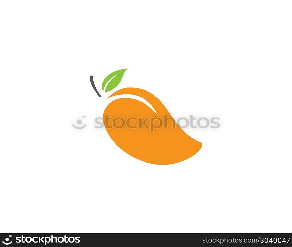 Mango vector logo icon. Mango in flat style. Mango vector logo. Mango icon.