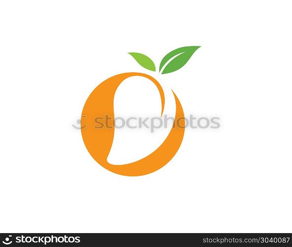 Mango vector logo icon. Mango in flat style. Mango vector logo. Mango icon.