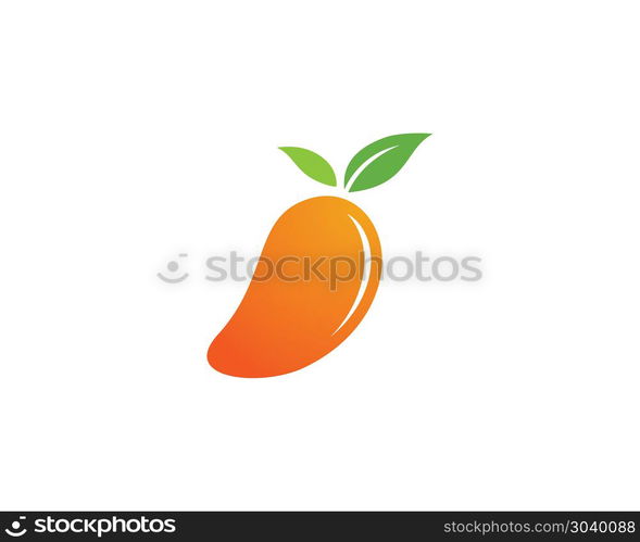 Mango vector logo icon. Mango in flat style. Mango vector logo. Mango icon.