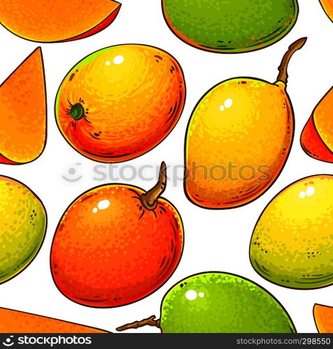 mango vector pattern on white background. mango vector pattern