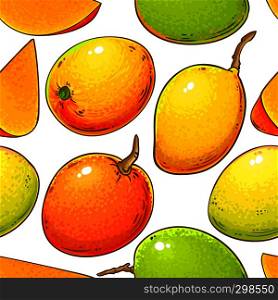 mango vector pattern on white background. mango vector pattern