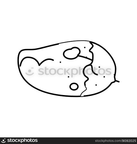 mangoes rotten food line icon vector. mangoes rotten food sign. isolated contour symbol black illustration. mangoes rotten food line icon vector illustration