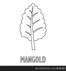 Mangold icon. Outline illustration of mangold vector icon for web. Mangold icon, outline style.