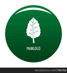 Mangold icon. Simple illustration of mangold vector icon for any design green. Mangold icon vector green