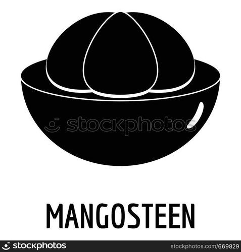 Mangosteen icon. Simple illustration of mangosteen vector icon for web. Mangosteen icon, simple style.