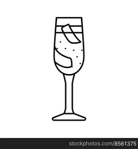 manhattan cocktail glass drink line icon vector. manhattan cocktail glass drink sign. isolated contour symbol black illustration. manhattan cocktail glass drink line icon vector illustration
