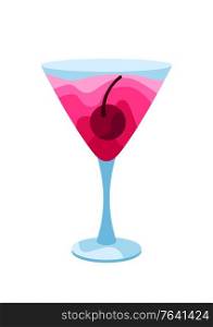 Manhattan cocktail illustration. Stylized image of alcoholic beverage.. Manhattan cocktail illustration.
