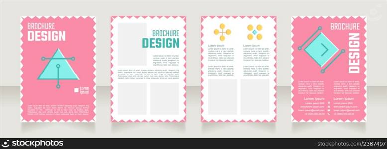 Manicure salon blank brochure design. Template set with copy space for text. Premade corporate reports collection. Editable 4 paper pages. Teco Light, Semibold, Arial Regular fonts used. Manicure salon blank brochure design