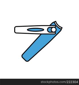 Manicure tweezers color icon. Manicure clippers. Isolated vector illustration. Manicure tweezers color icon