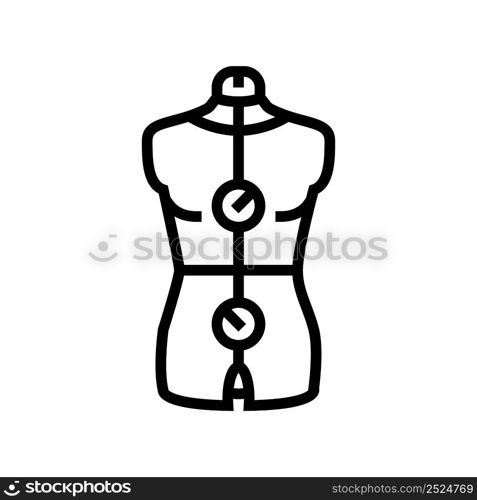 mannequin equipment line icon vector. mannequin equipment sign. isolated contour symbol black illustration. mannequin equipment line icon vector illustration