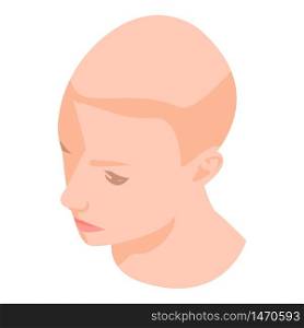 Mannequin head icon. Isometric of mannequin head vector icon for web design isolated on white background. Mannequin head icon, isometric style