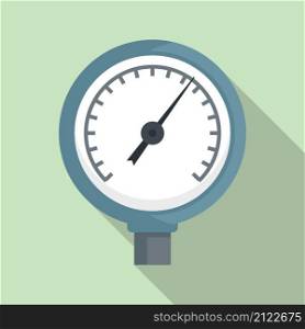 Manometer device icon flat vector. Gas gauge. Air pressure. Manometer device icon flat vector. Gas gauge