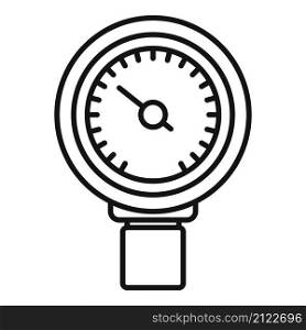 Manometer icon outline vector. Gas pressure. Meter gauge. Manometer icon outline vector. Gas pressure