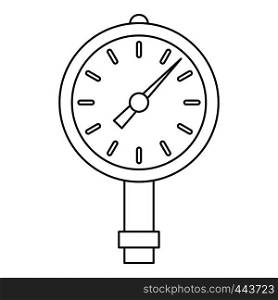 Manometer or pressure gauge icon in outline style isolated vector illustration. Manometer or pressure gauge icon outline