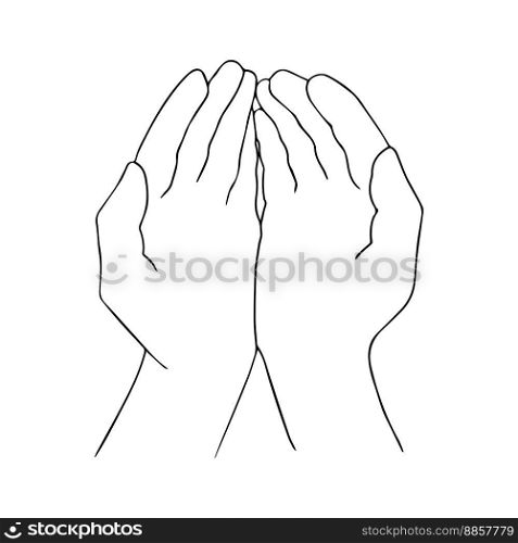 Mans hands black icon.Fraphic art design isolated on white background. Vector EPS10. Mans hands black icon.Fraphic art design isolated on white background.
