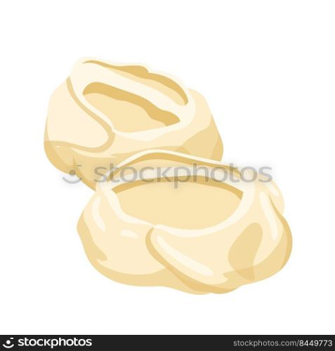manti food cartoon. tasty frozen dumpling cook food, manti vector illustration. manti food cartoon vector illustration