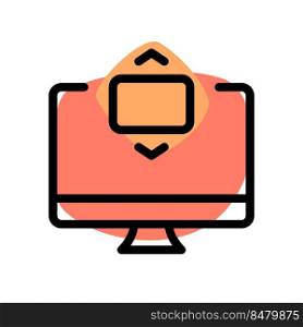Manual adjustment of screen slider vertically on desktop computer