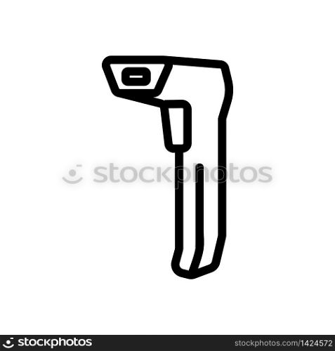 manual automatic barcode scanner icon vector. manual automatic barcode scanner sign. isolated contour symbol illustration. manual automatic barcode scanner icon vector outline illustration