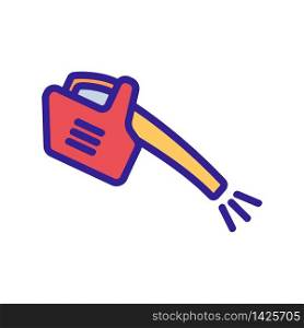 manual blower in action icon vector. manual blower in action sign. color symbol illustration. manual blower in action icon vector outline illustration