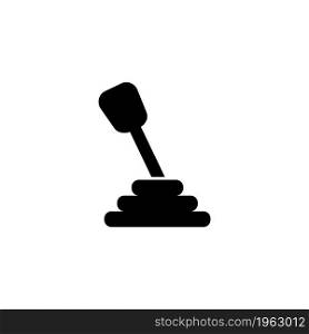 Manual Car Transmission vector icon. Simple flat symbol on white background. Manual Transmission icon