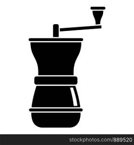 Manual coffee grinder icon. Simple illustration of manual coffee grinder vector icon for web design isolated on white background. Manual coffee grinder icon, simple style