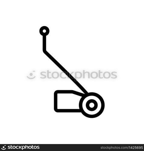 manual high grass mower icon vector. manual high grass mower sign. isolated contour symbol illustration. manual high grass mower icon vector outline illustration