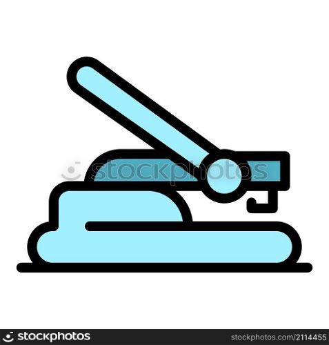 Manual hole punch icon. Outline manual hole punch vector icon color flat isolated. Manual hole punch icon color outline vector