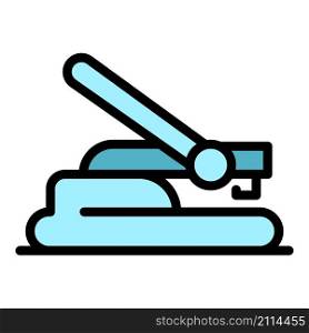 Manual hole punch icon. Outline manual hole punch vector icon color flat isolated. Manual hole punch icon color outline vector